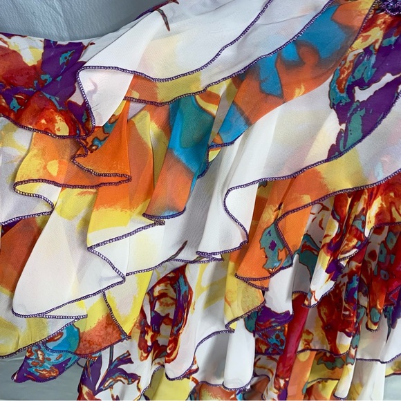 B. Smart Spaghetti Strap Summer Formal Mini Dress, Size 13 Juniors, Beaded - Picture 4 of 12